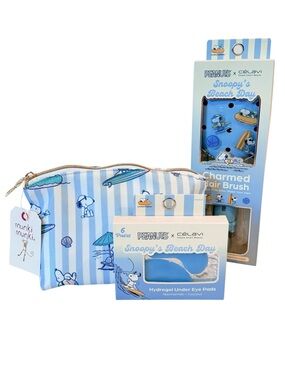 PEANUTS x Celavi Snoopy's Beach Day Beauty Gift Set NWT